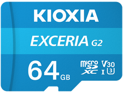 Kioxia - 64GB MICRO SDXC 100MB/s KIOXIA LMEX2L064GG2
