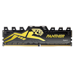 Apacer - Apacer Panther Black-Gold 8GB (1x8GB) 3200MHz CL16 DDR4 Gaming Ram (AH4U08G32C28Y7GAA-1)