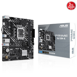 Asus - ASUS PRIME H610M-K DDR5 5600Mhz HDMI VGA mATX 1700